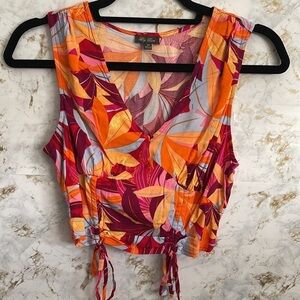 Lily Rose Floral Cropped Top l SIZE XS